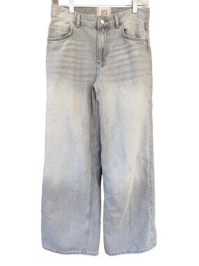 BDG Womens Wide-Leg High-Waisted Light Gray Jeans Size 27